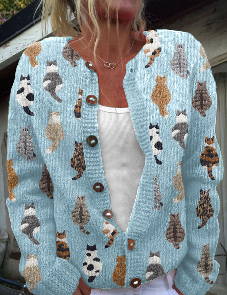 Charlotte | Damen Cardigan mit Knöpfe und langärmelig – Bild 3
