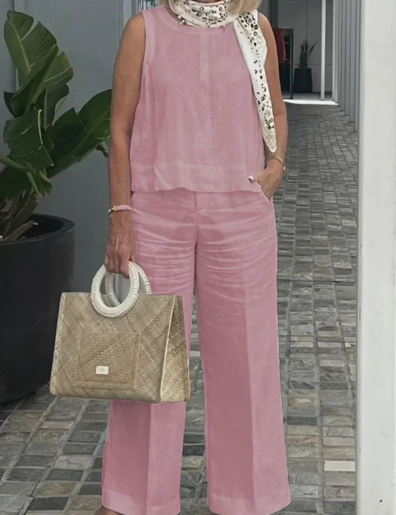 Ana-Roxana | Ärmelloser Baumwoll-Jumpsuit