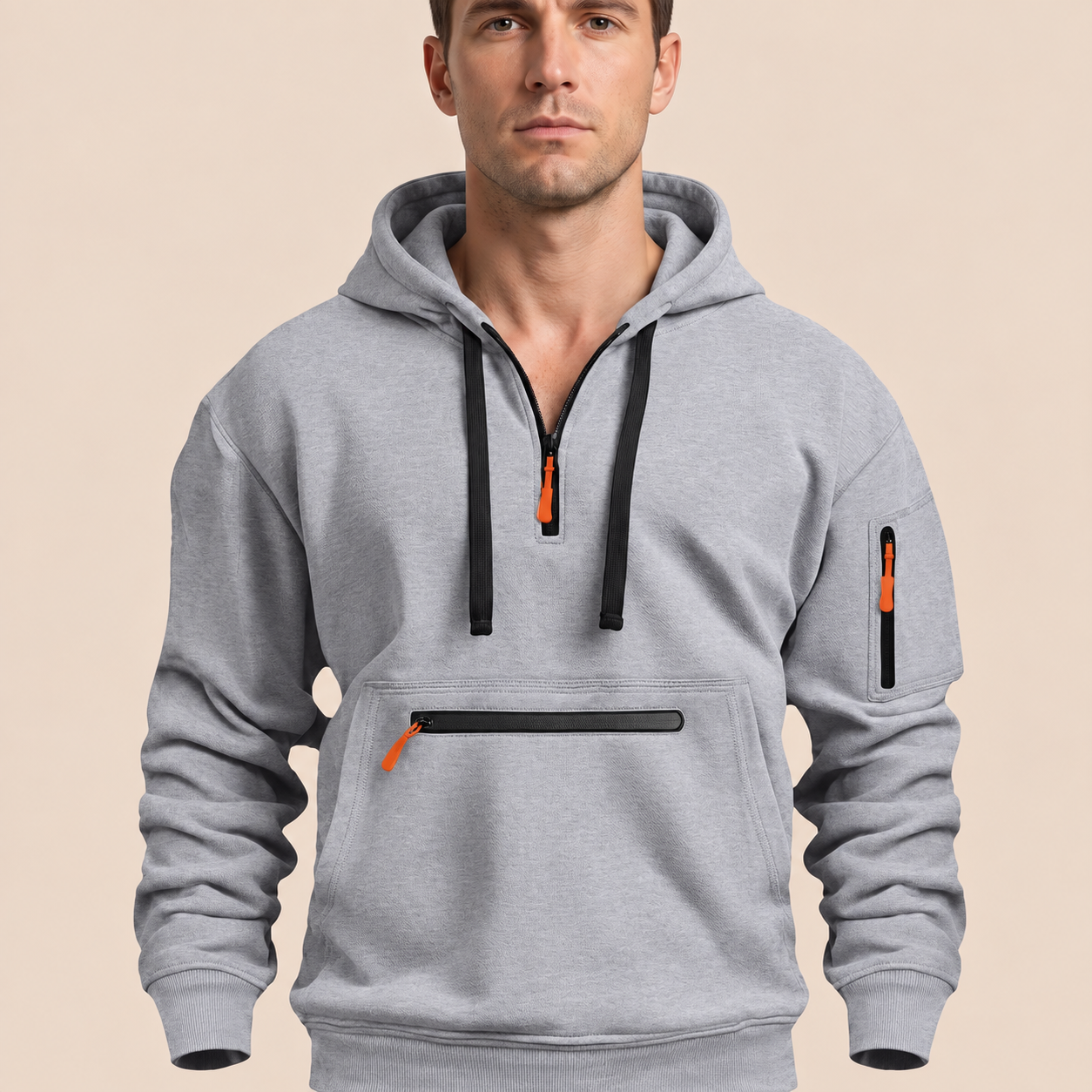 AlpenNord Kapuzenpullover – Hellgrau