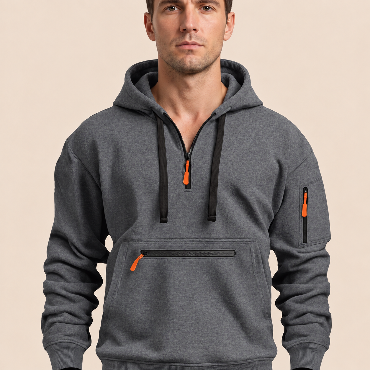 AlpenNord Kapuzenpullover – Dunkelgrau