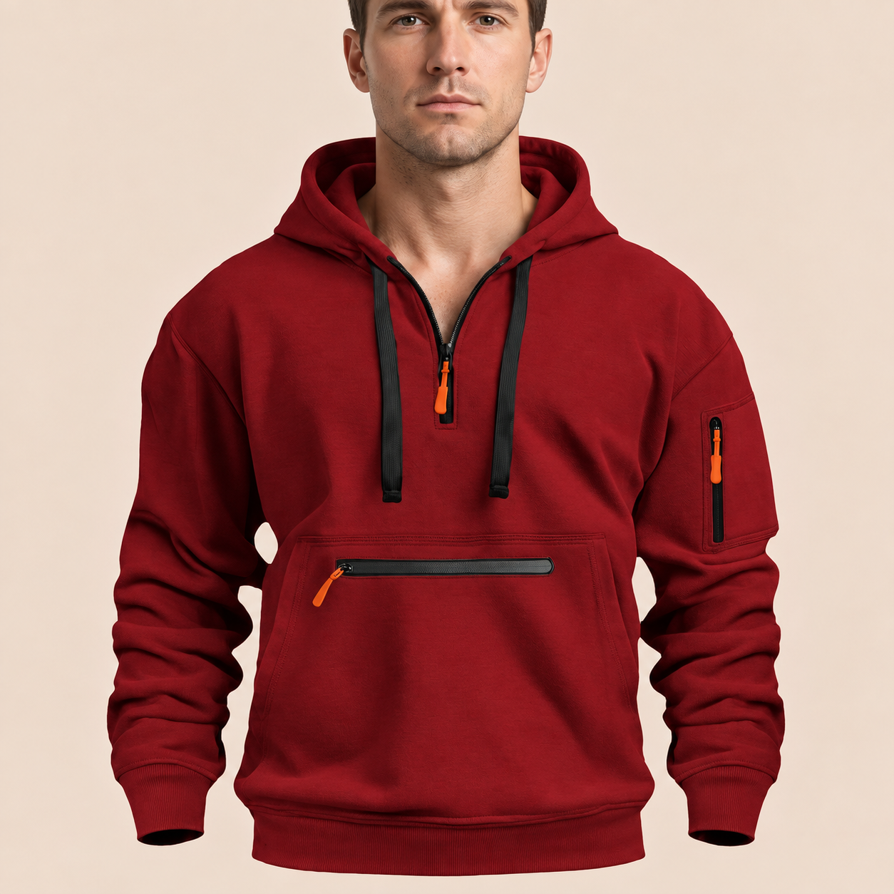 AlpenNord Kapuzenpullover – Rot