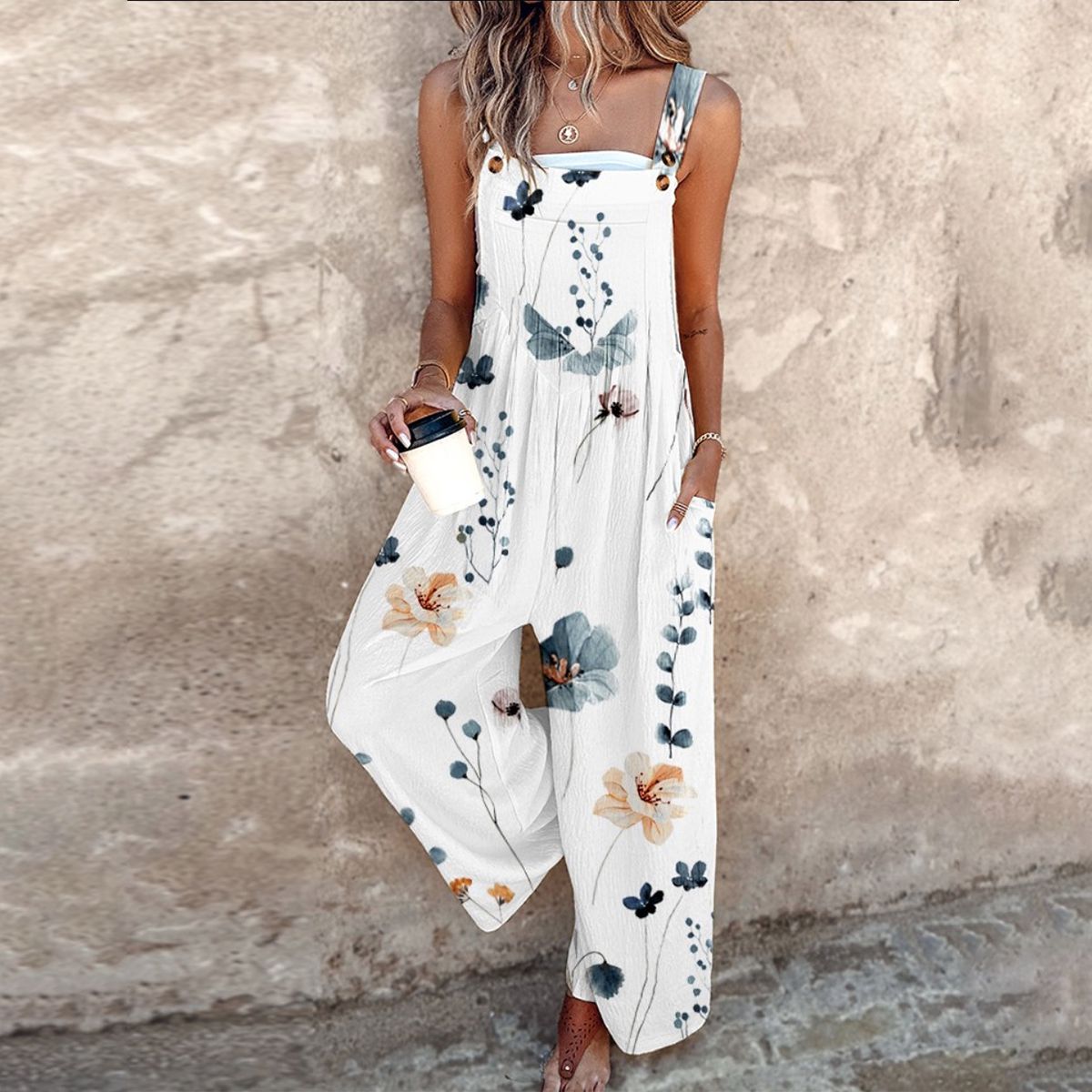 Mirela | Blumenoverall mit elegantem Design