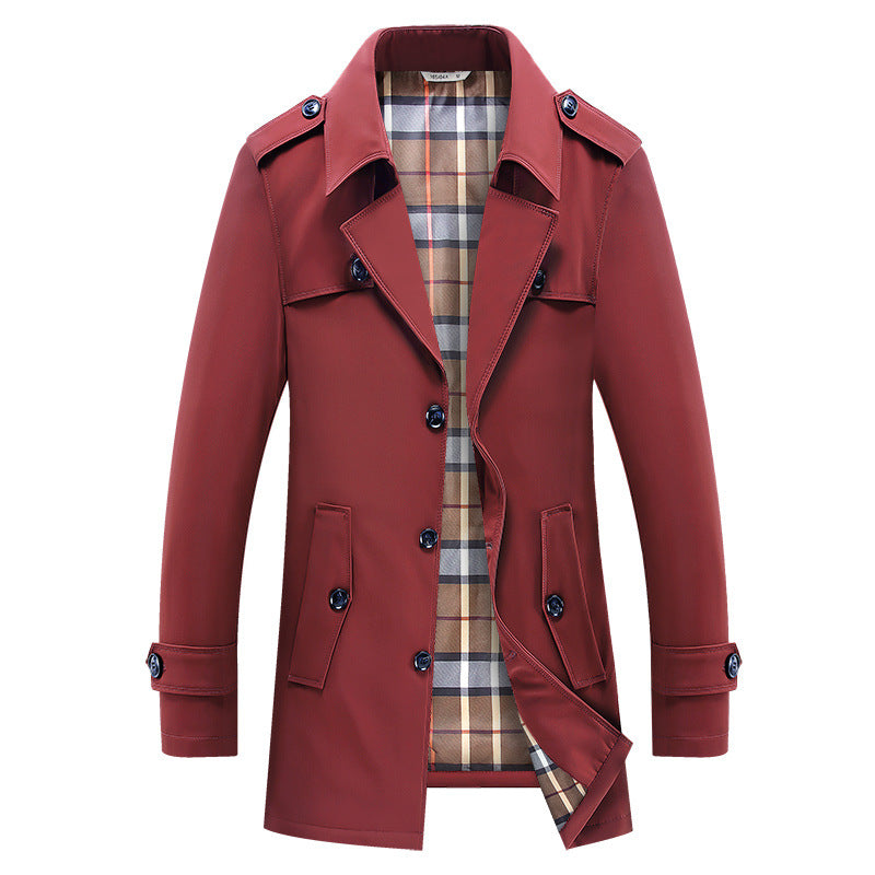 Klassischer Trenchcoat | Kariertes Futter und Schulterklappen