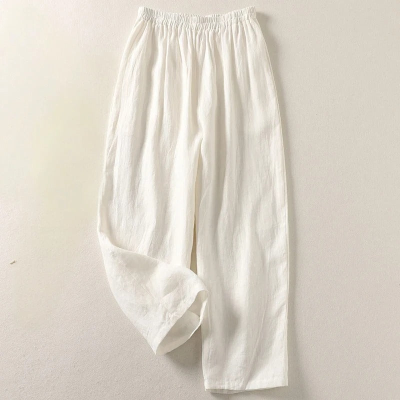 Amalia | Pantaloni fluizi din bumbac si in