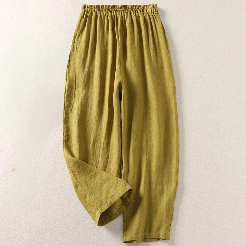 Amalia | Pantaloni fluizi din bumbac si in