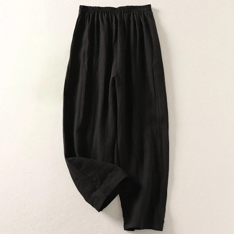 Amalia | Pantaloni fluizi din bumbac si in