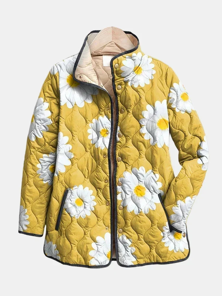Daphne – Steppjacke mit Gänseblümchen – Ansicht 1