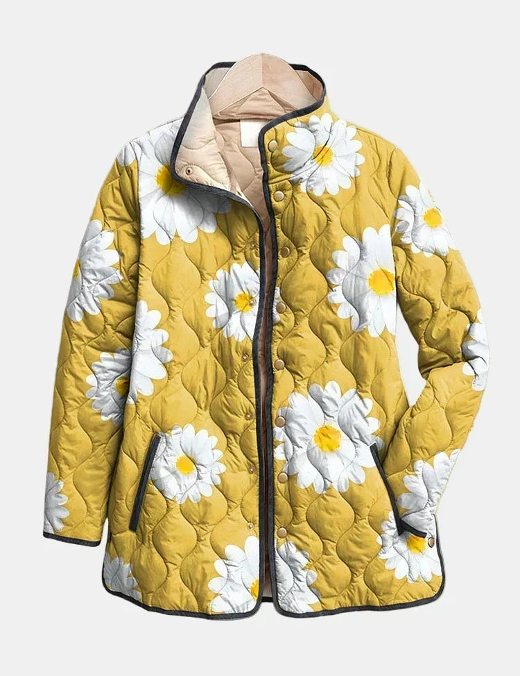 Daphne – Steppjacke mit Gänseblümchen – Ansicht 1