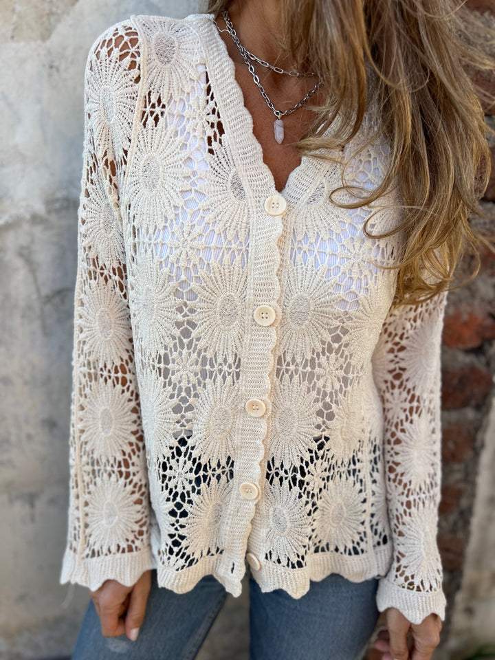 Nadia | Bequeme Spitze Cardigan – Bild 7
