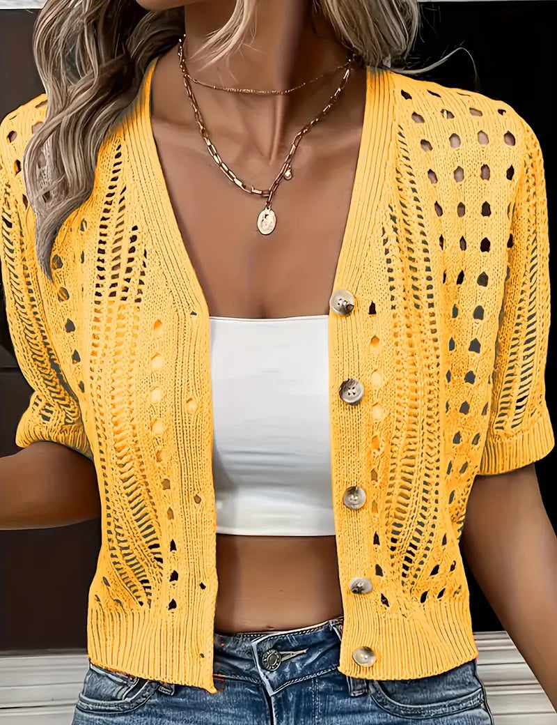 Kendall | Kurzärmeliger Cardigan – Bild 10