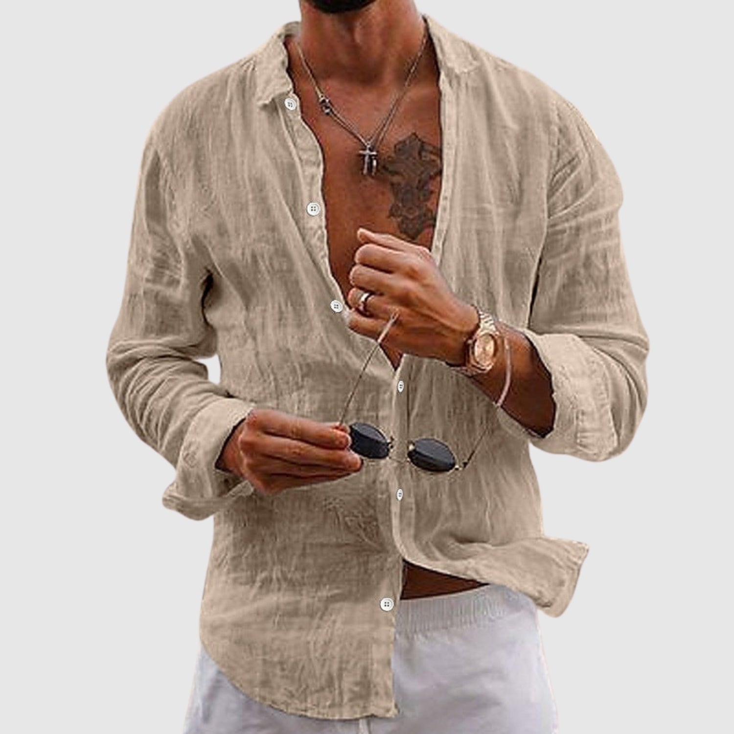 Bogdan-Adrian | Leichtes Hemd im Casual-Stil