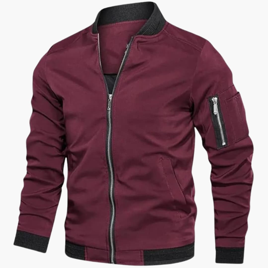 Stefan - Premium Bomber Jacket Rot