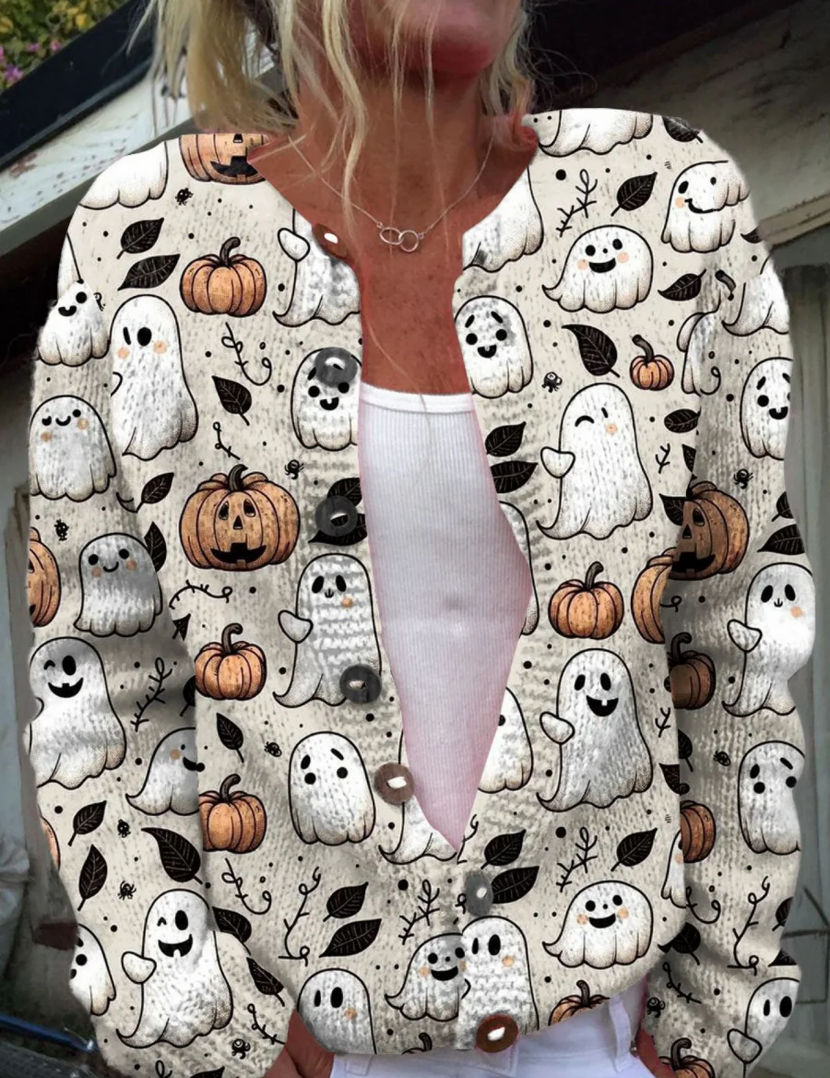 Cardigan mit Halloween-Motiv – Bild 1