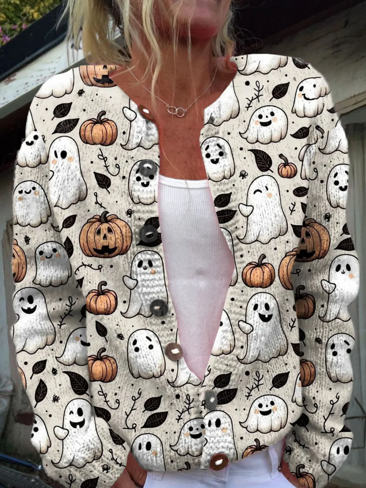 Cardigan mit Halloween-Motiv – Bild 1