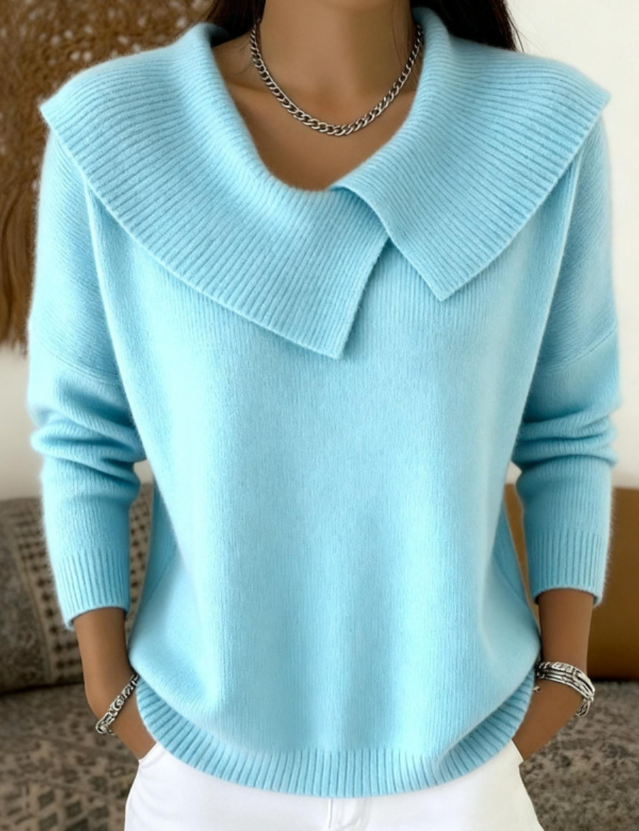Adela | Warmer Pullover mit weichem Kragen