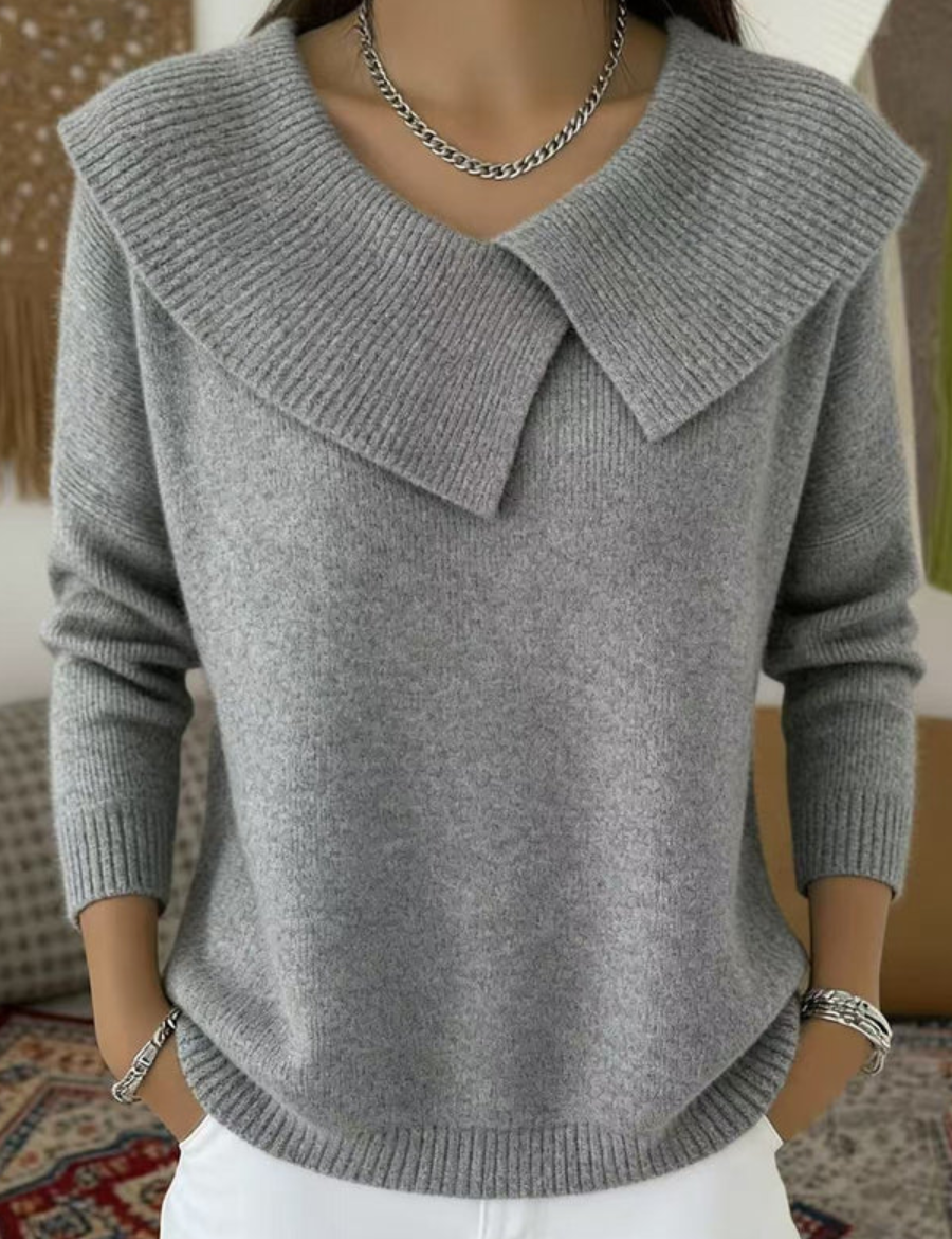 Adela | Warmer Pullover mit weichem Kragen