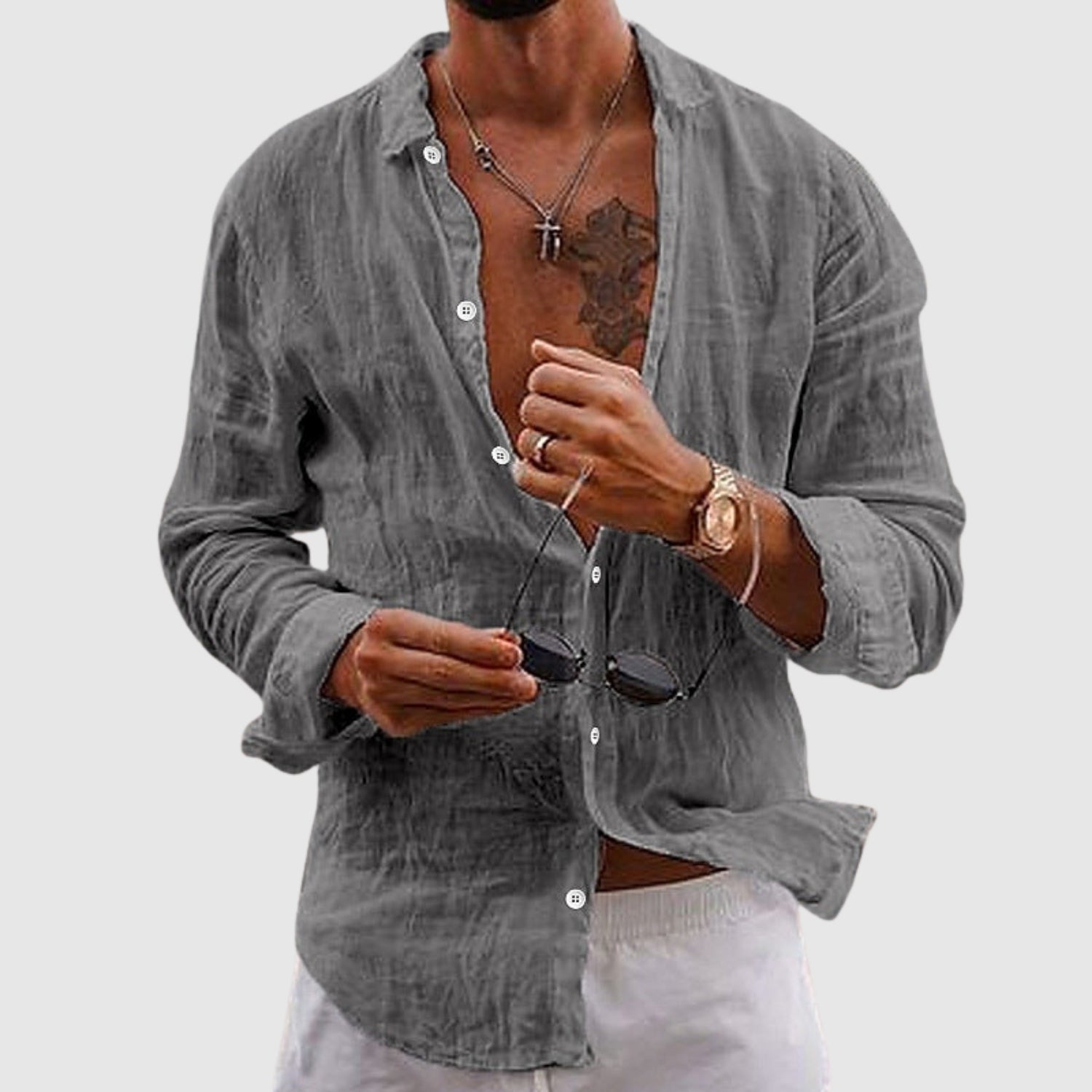 Bogdan-Adrian | Leichtes Hemd im Casual-Stil