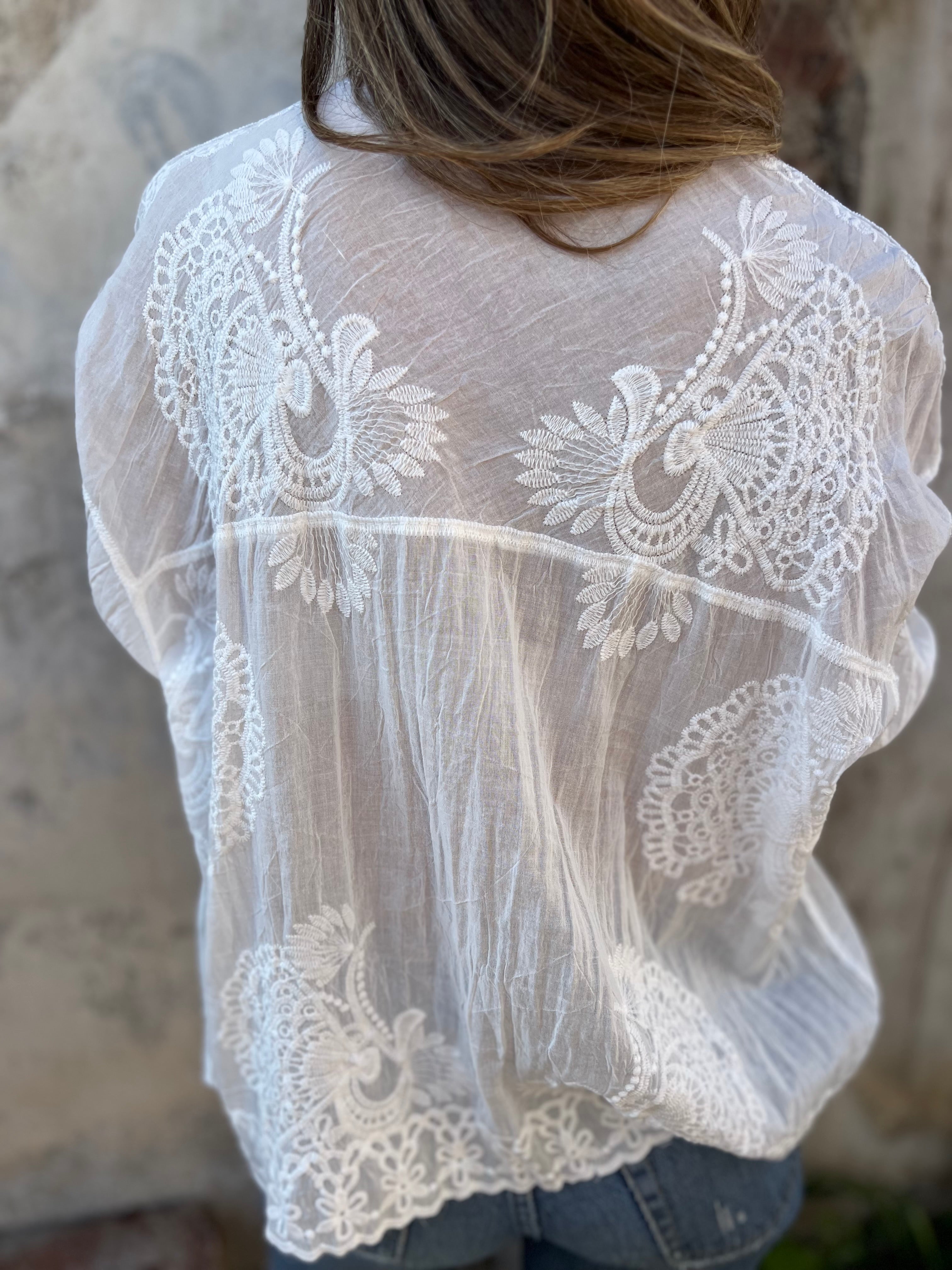 Laura | Gestickt lang-sleeved Cardigan – Bild 6