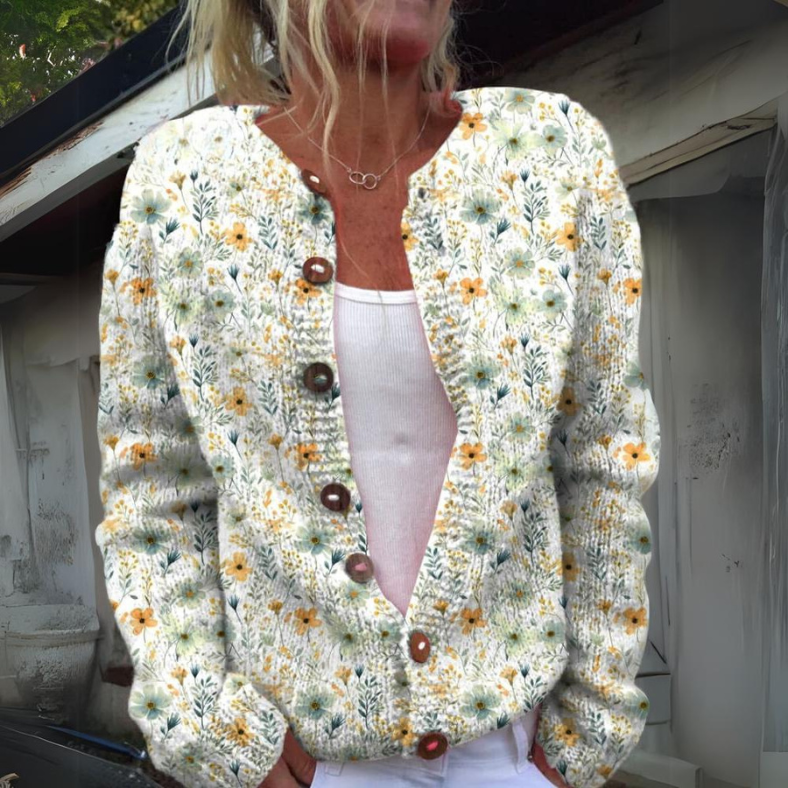 Leilani | Floraler Strickcardigan – Bild 1