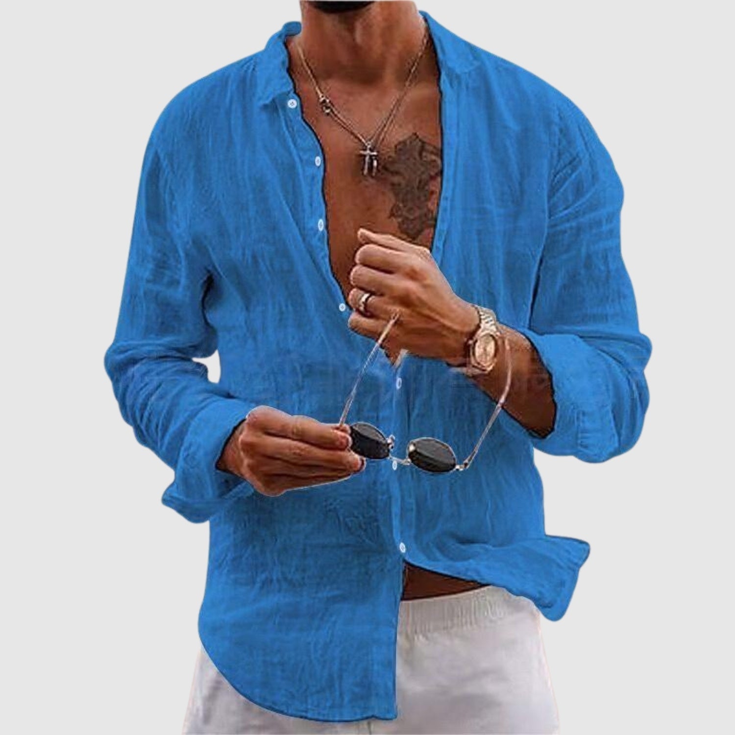 Bogdan-Adrian | Leichtes Hemd im Casual-Stil