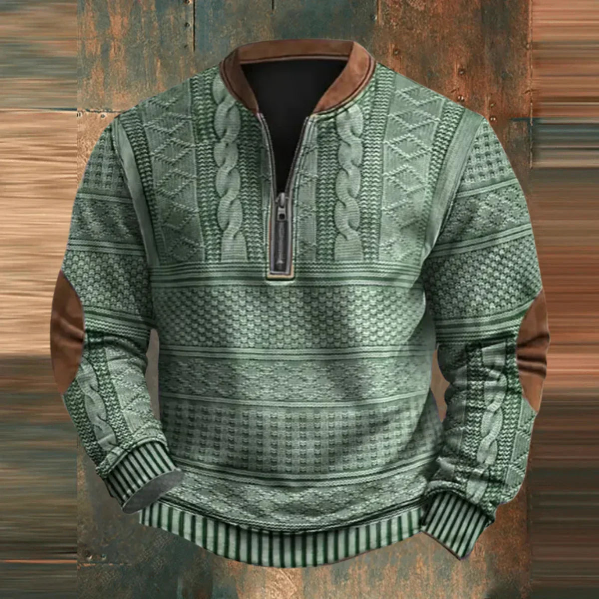 Alexandru-George – Klassischer, bequemer und vielseitiger Pullover – Grün – Bild 1