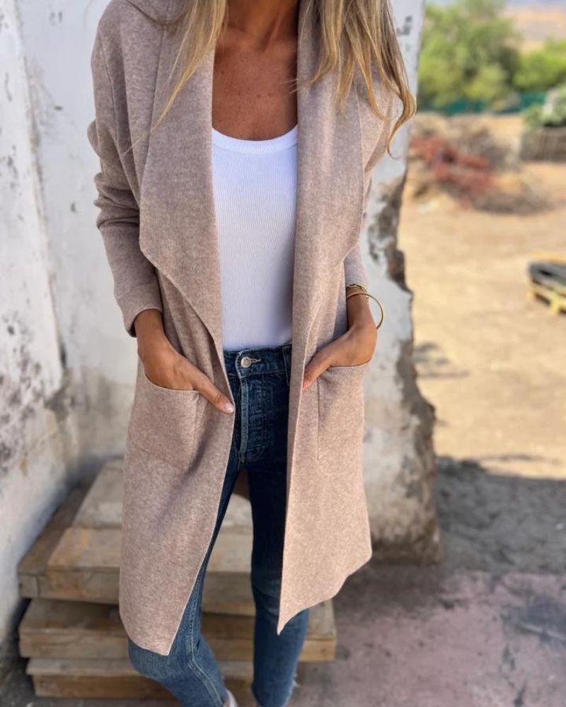 Eigona | Lässig Lapel Cardigan Jacke – Bild 4