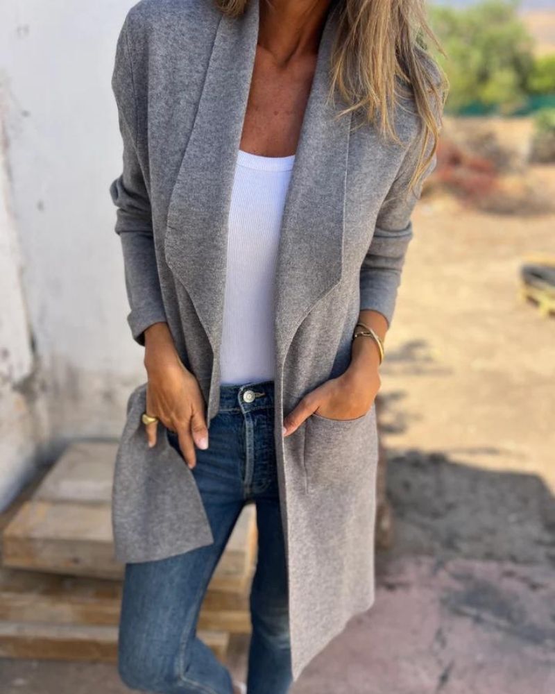 Eigona | Lässig Lapel Cardigan Jacke – Bild 8