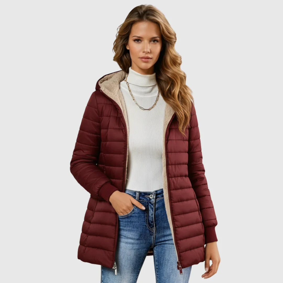 Antonia – Wintermantel mit Fleece – Bild 4