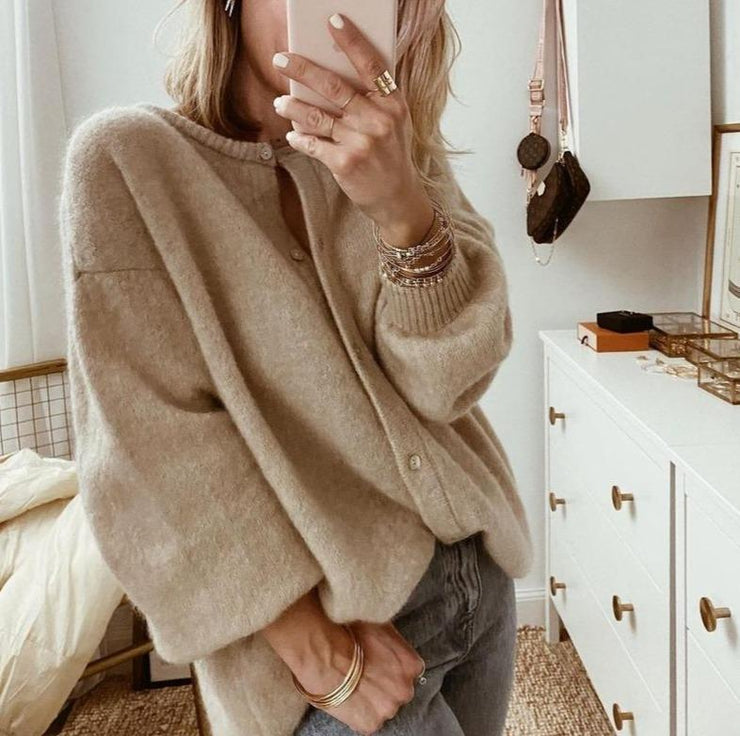 Damen lang-Sleeve mit Knöpfen Cardigan – Bild 2