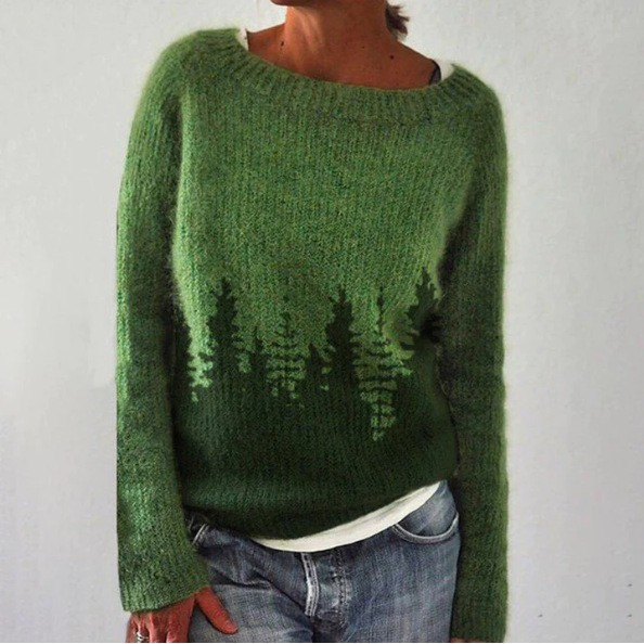 Natalie – Waldmotiv in Grün, Ansicht 1