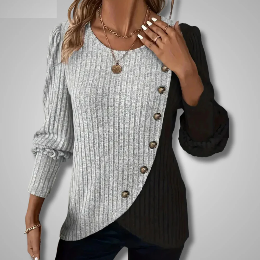 Ana-Roxana – Elegantes gestricktes Hemd mit Ärmeln – Bild 2