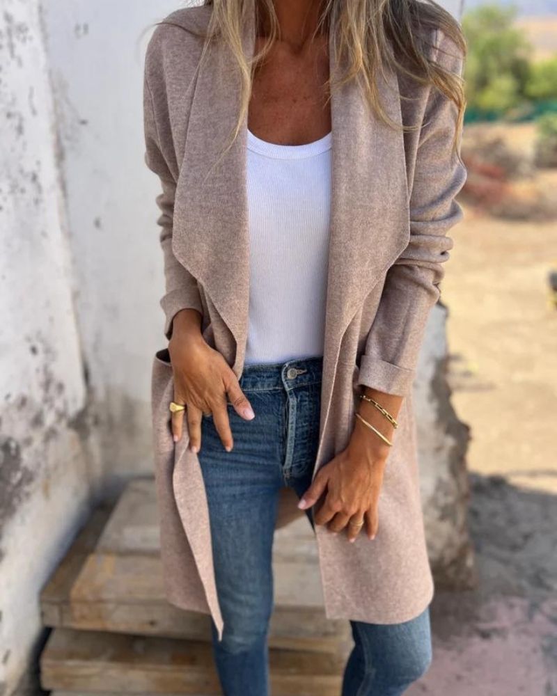 Eigona | Lässig Lapel Cardigan Jacke – Bild 3