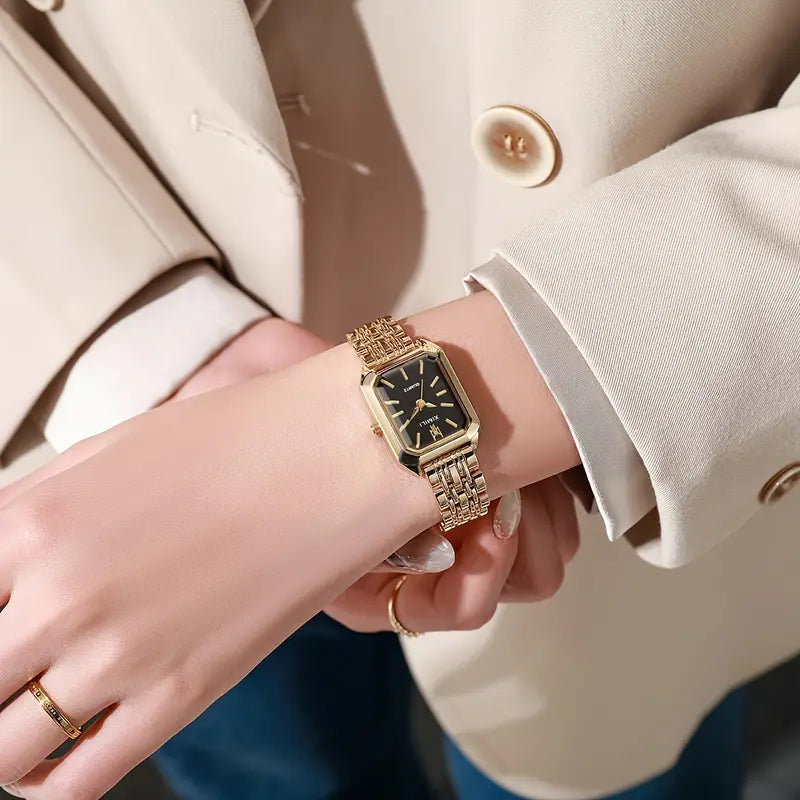 Gina | Rechteckige Uhr mit filigranem Armband