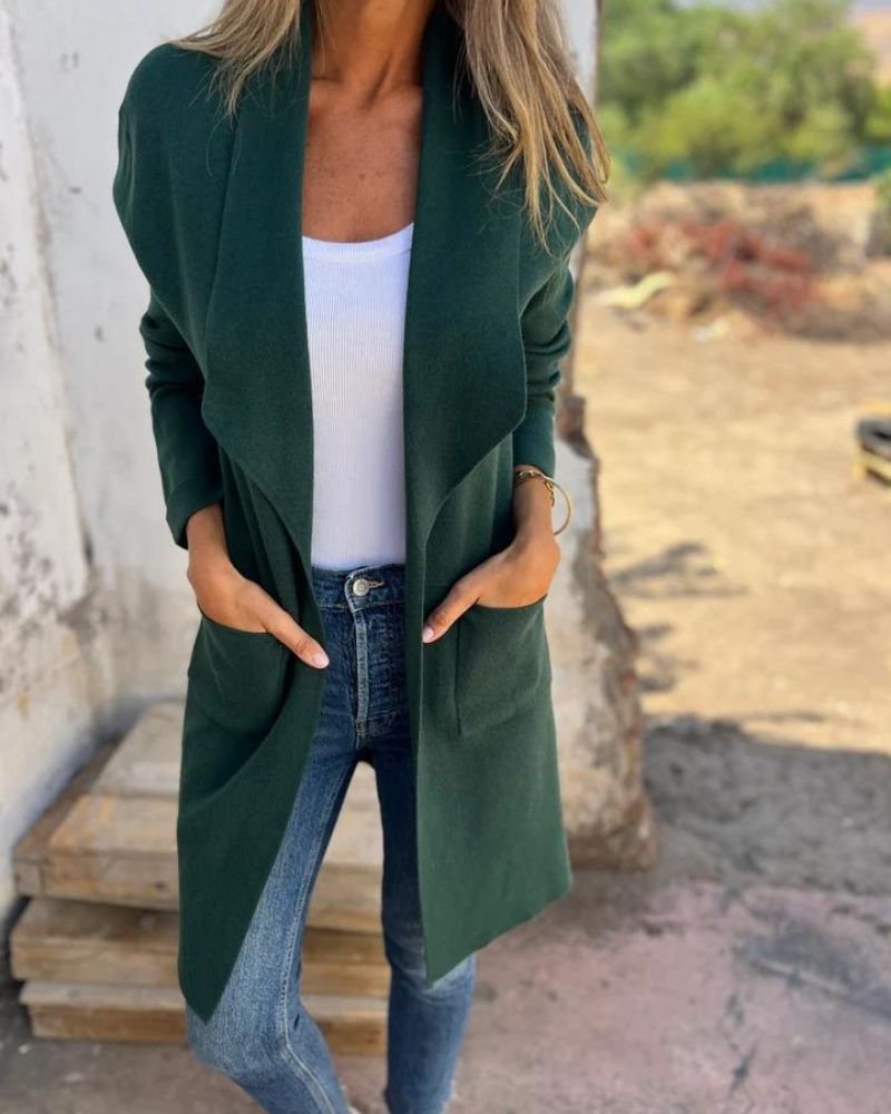 Eigona | Lässig Lapel Cardigan Jacke – Bild 2