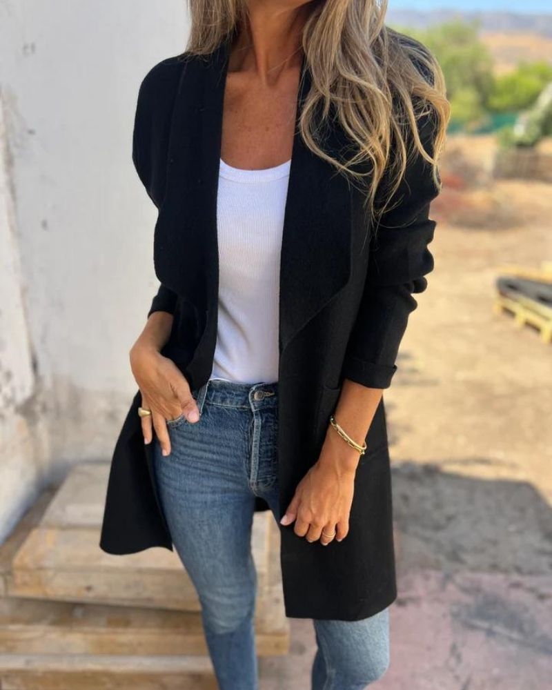 Eigona | Lässig Lapel Cardigan Jacke – Bild 5