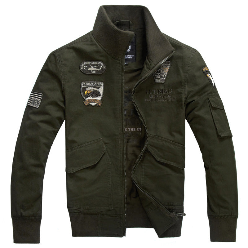 Herren-Militärjacke | Lange Ärmel und Taschen