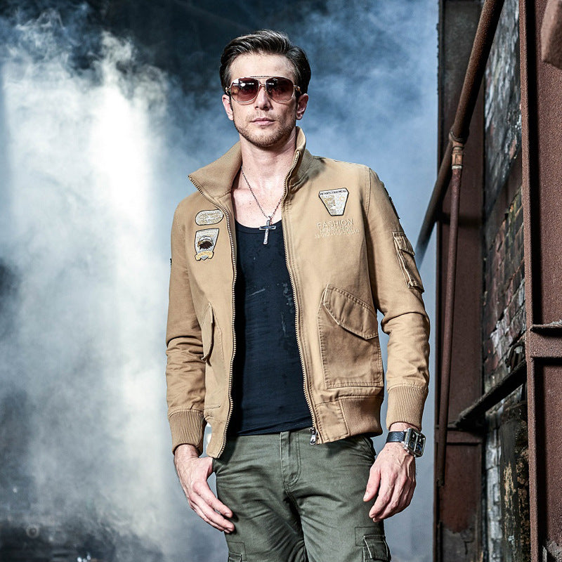 Herren-Militärjacke | Lange Ärmel und Taschen