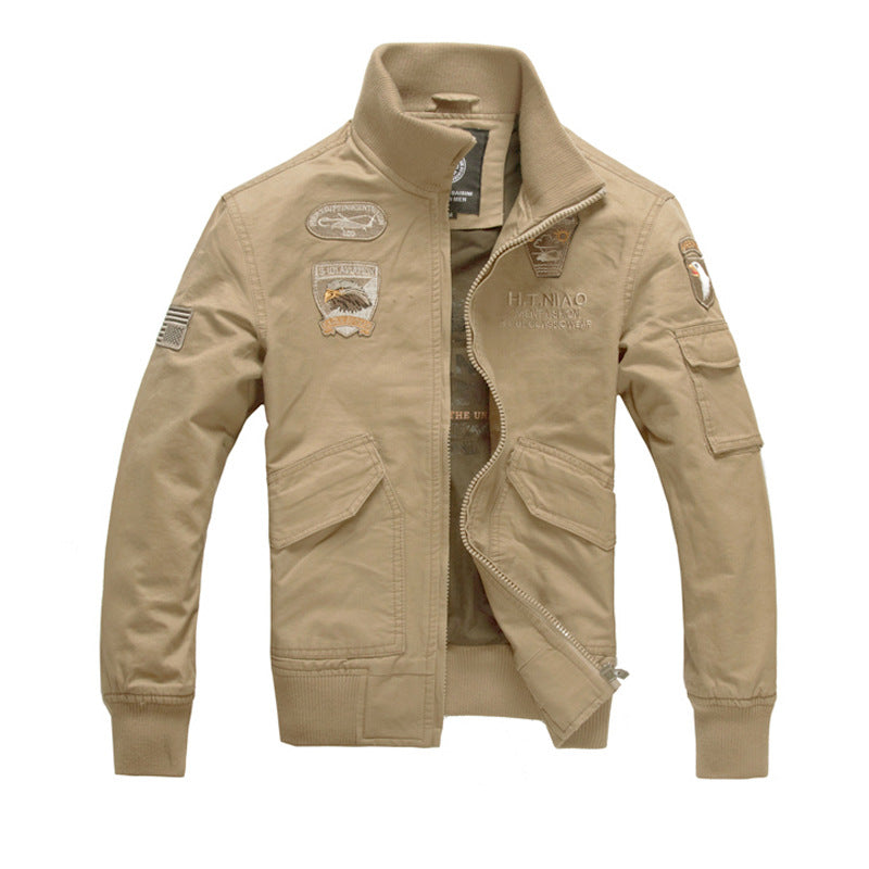 Herren-Militärjacke | Lange Ärmel und Taschen