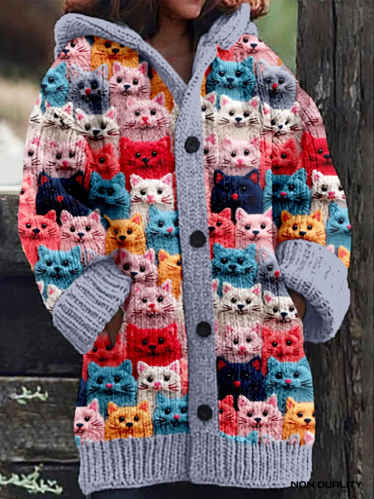Isabella | Cardigan mit Katzenmotiv – Bild 3