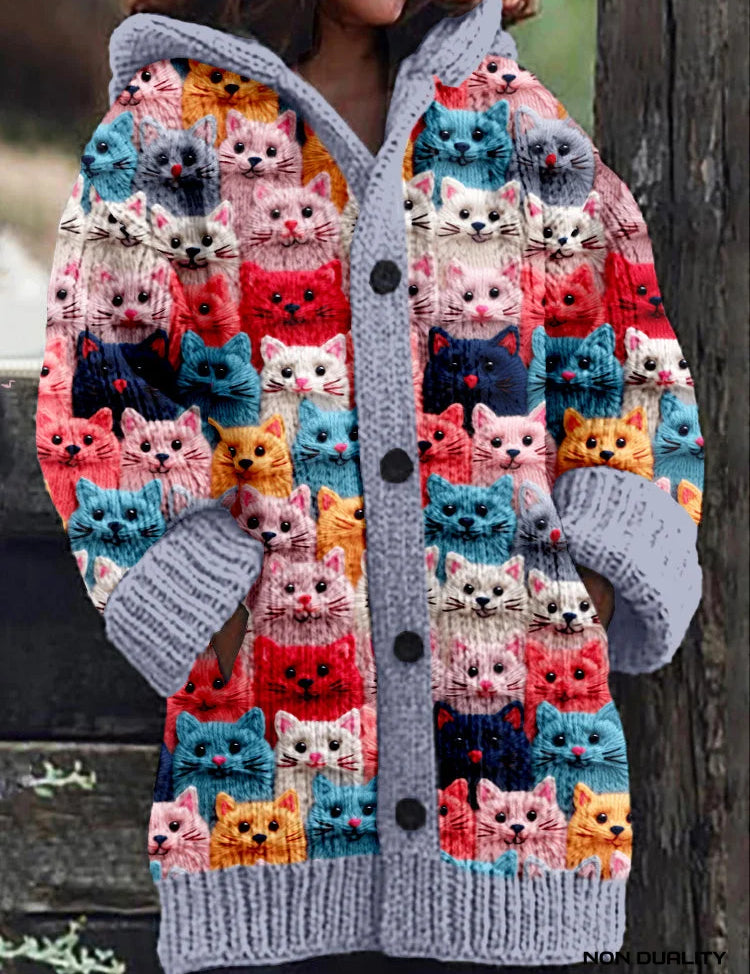 Isabella | Cardigan mit Katzenmotiv – Bild 3