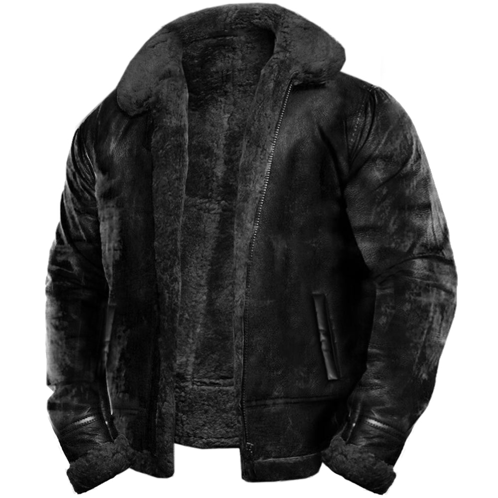 Klassische Herren-Lederjacke | Für Outdoor-Abenteuer