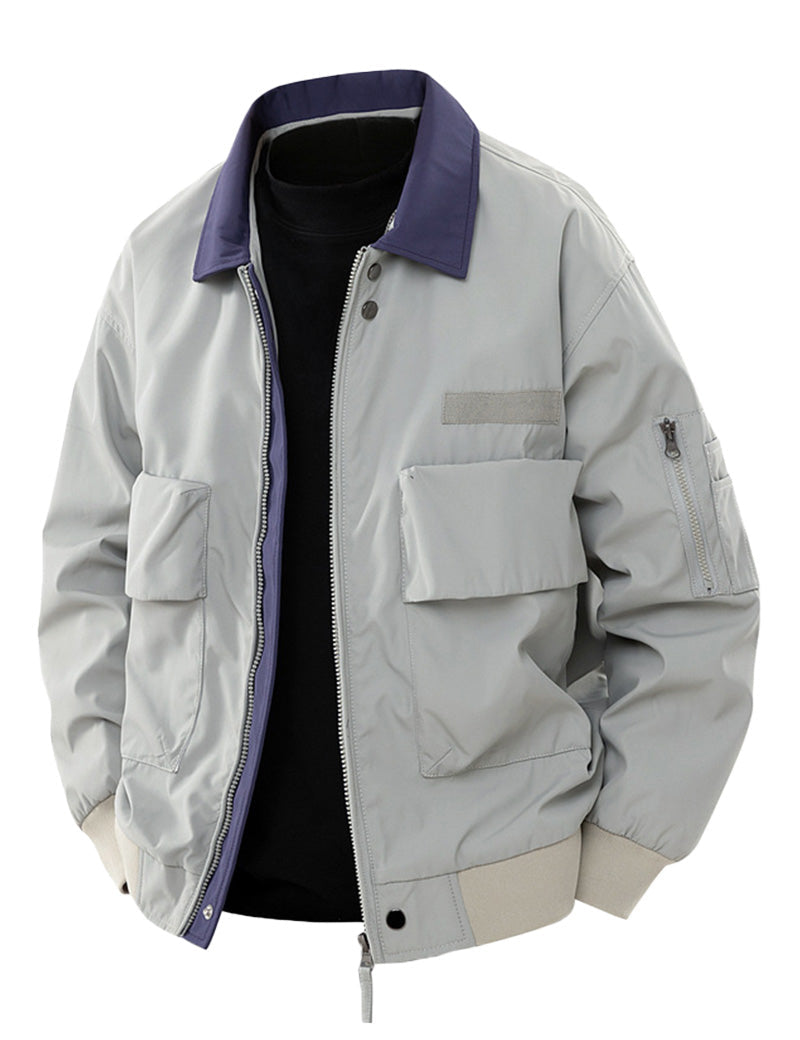 US Heritage Waterproof and Windproof Pilot Jacket Silber