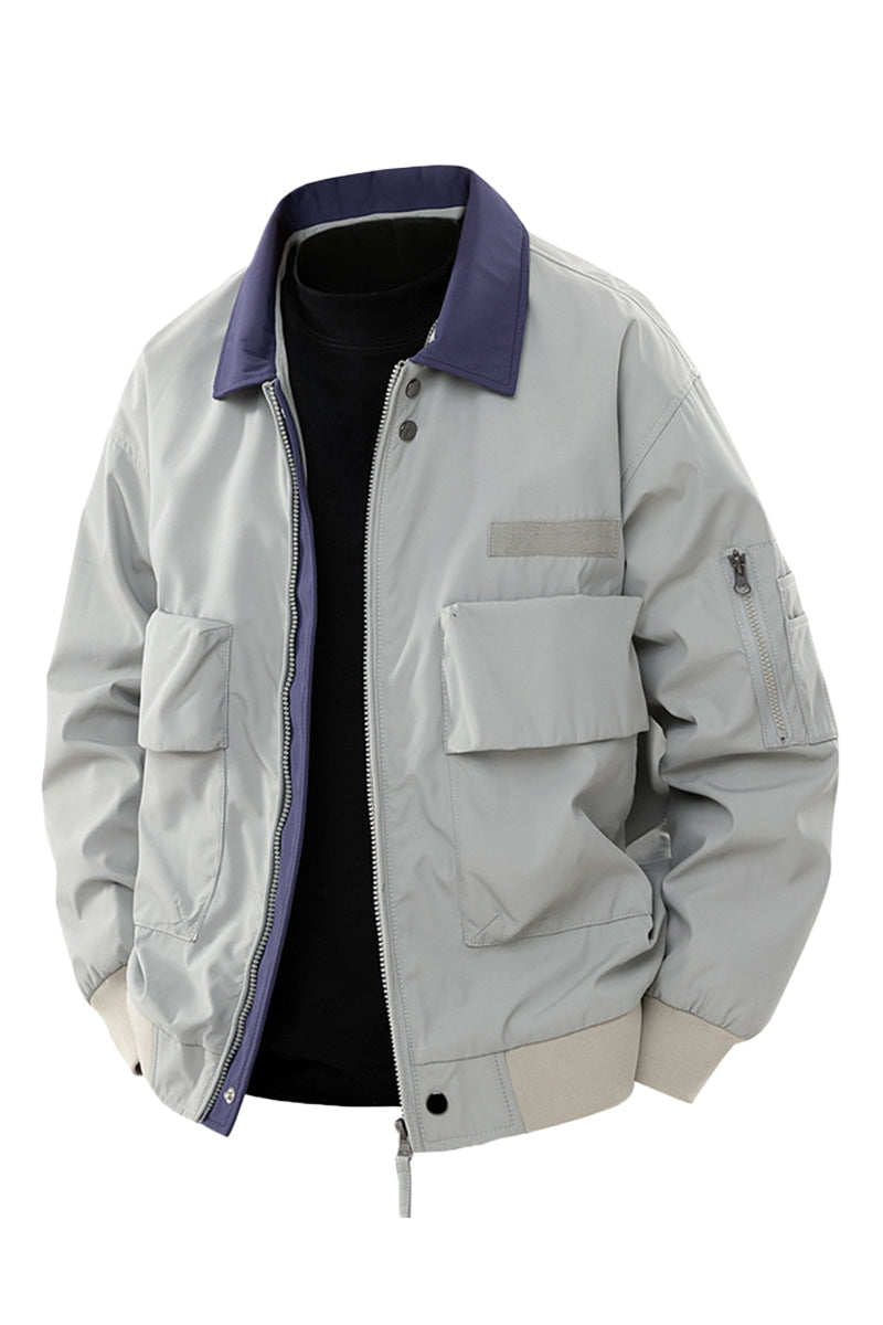 US Heritage Waterproof and Windproof Pilot Jacket Silber
