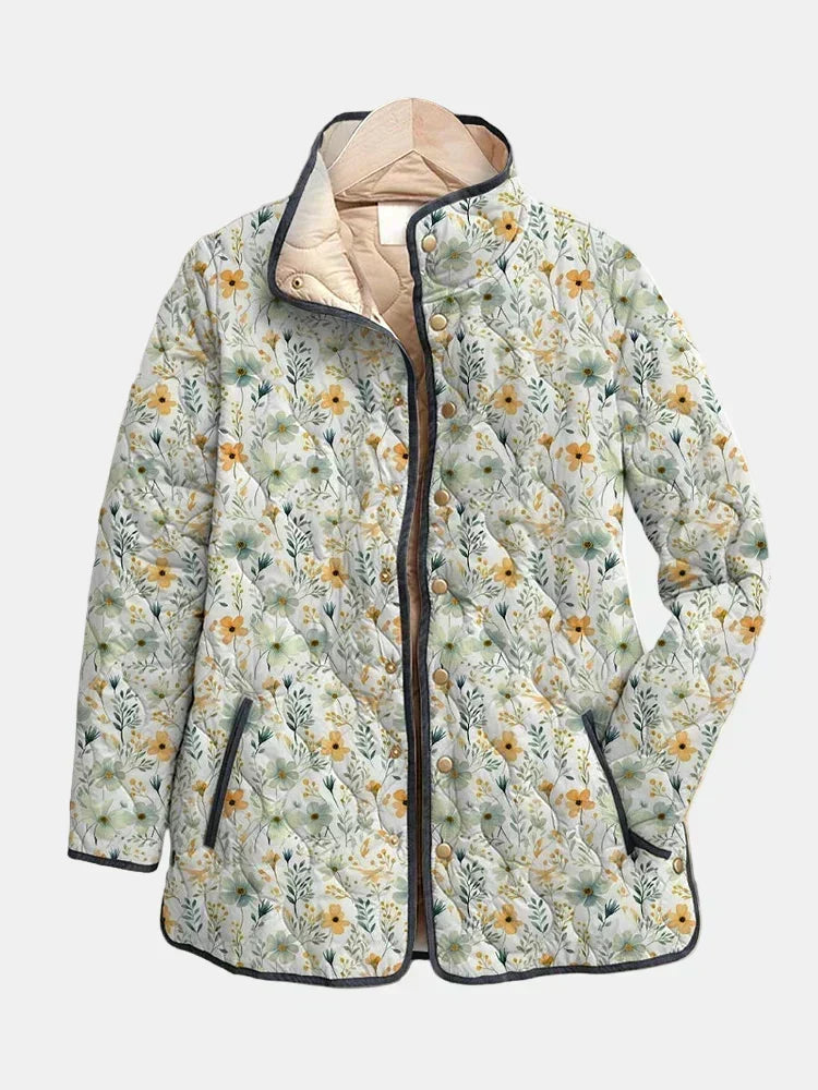 Nola – Geblümte Steppjacke – Ansicht 1