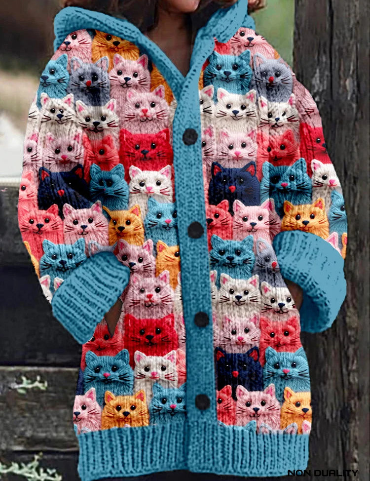 Isabella | Cardigan mit Katzenmotiv – Bild 2