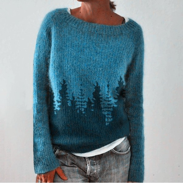 Natalie – Waldmotiv in Blau, Ansicht 1