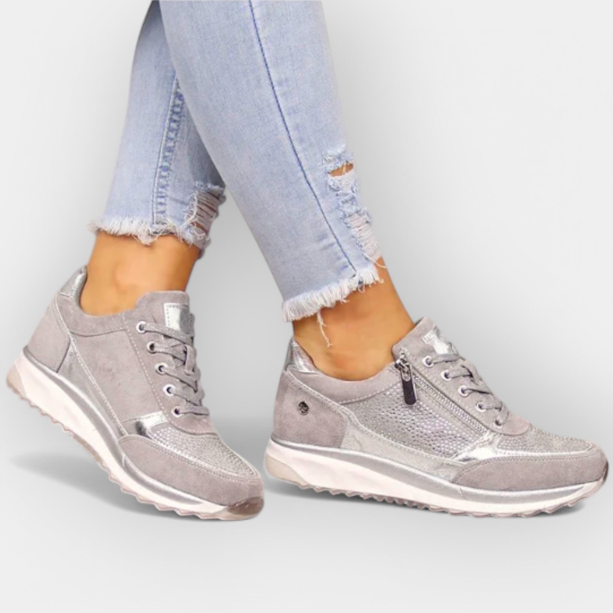 Alina | Anatomische Sneaker mit Reißverschluss