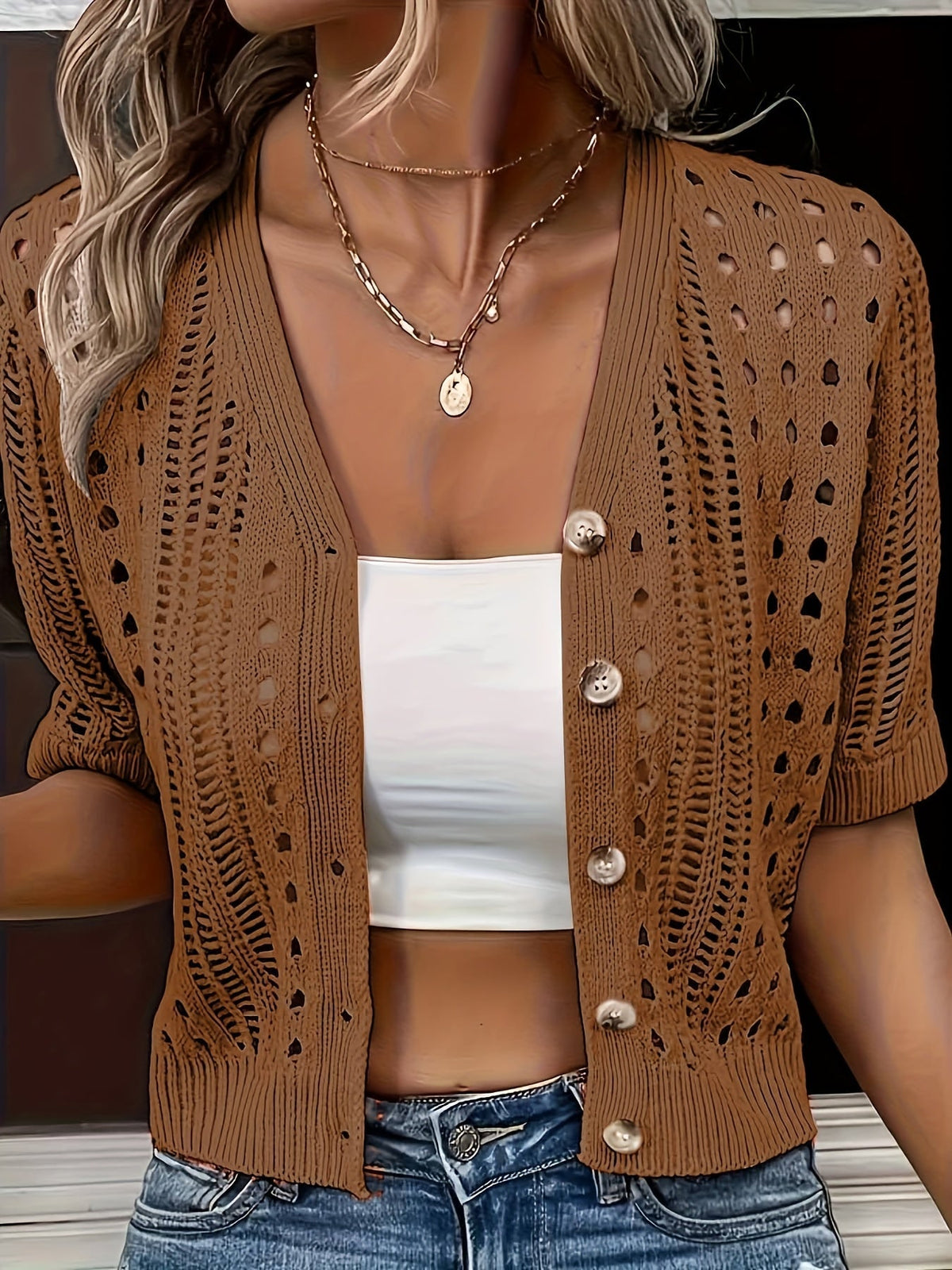 Kendall | Kurzärmeliger Cardigan – Bild 6