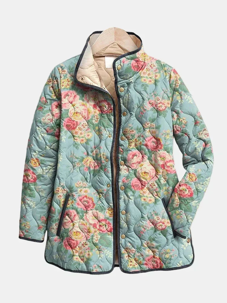 Elara – Steppjacke mit Blumenmuster – Ansicht 1