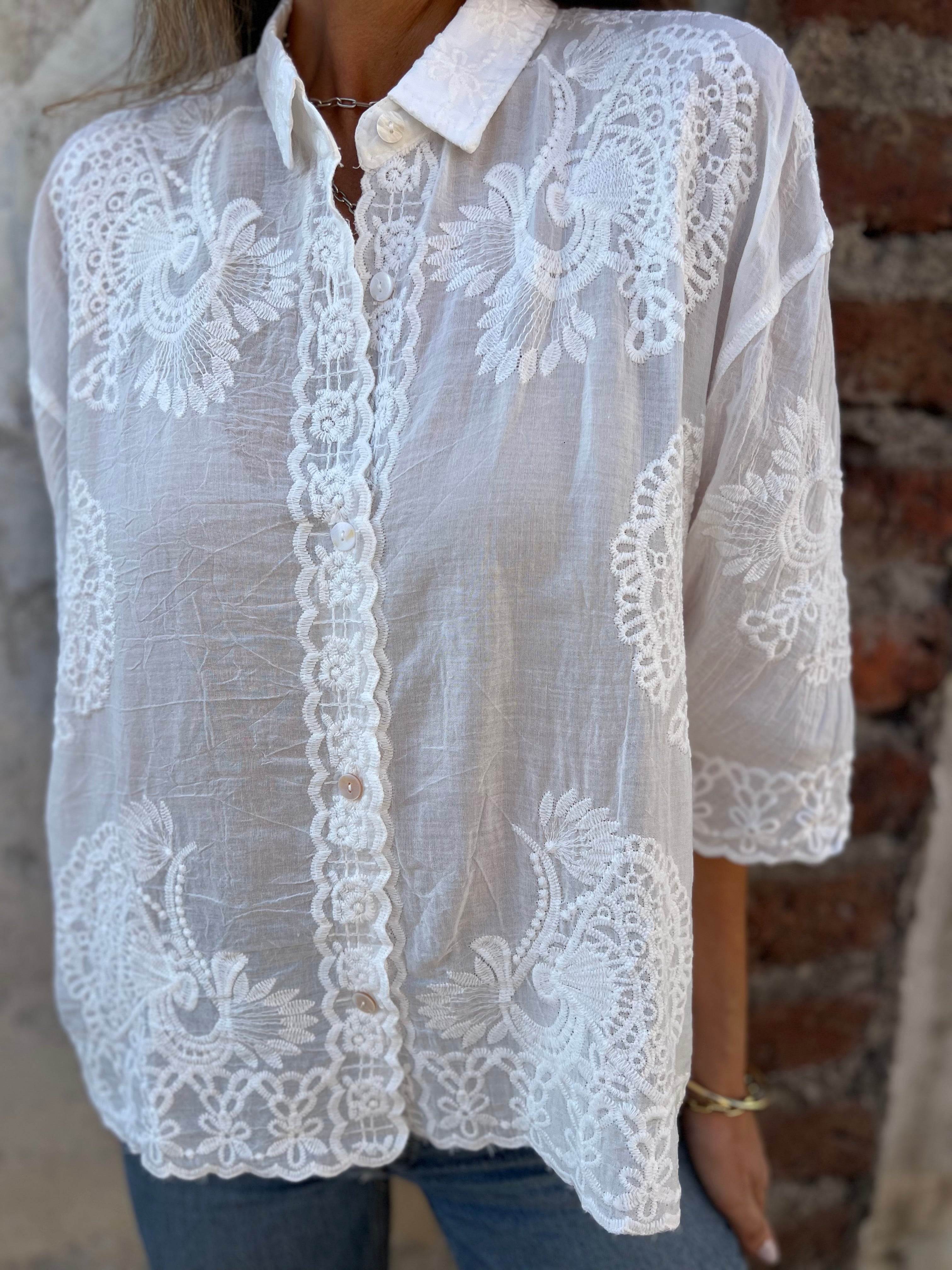 Laura | Gestickt lang-sleeved Cardigan – Bild 3